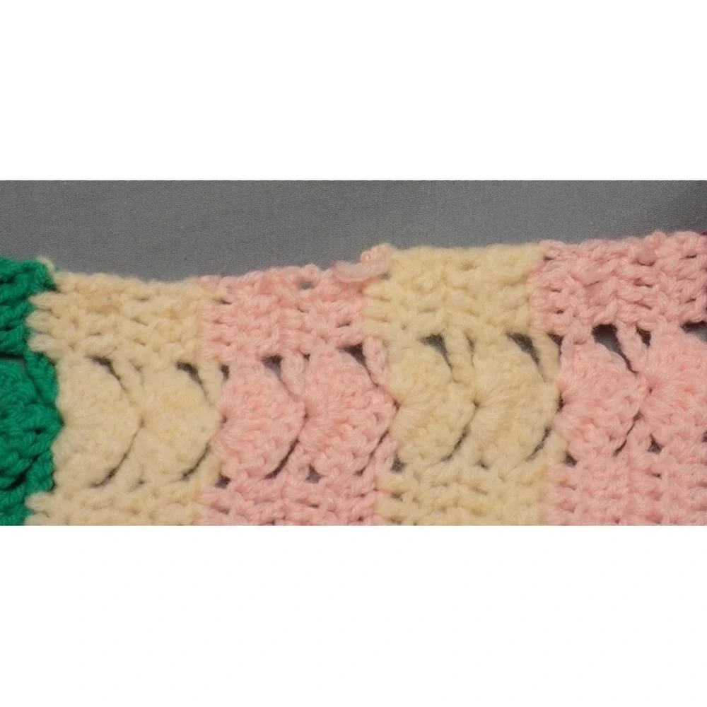 Vintage Striped Grannycore Afghan 47
